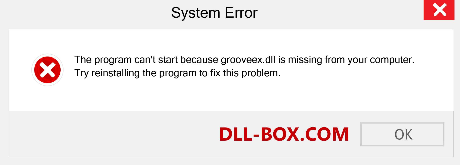  grooveex.dll file is missing?. Download for Windows 7, 8, 10 - Fix  grooveex dll Missing Error on Windows, photos, images