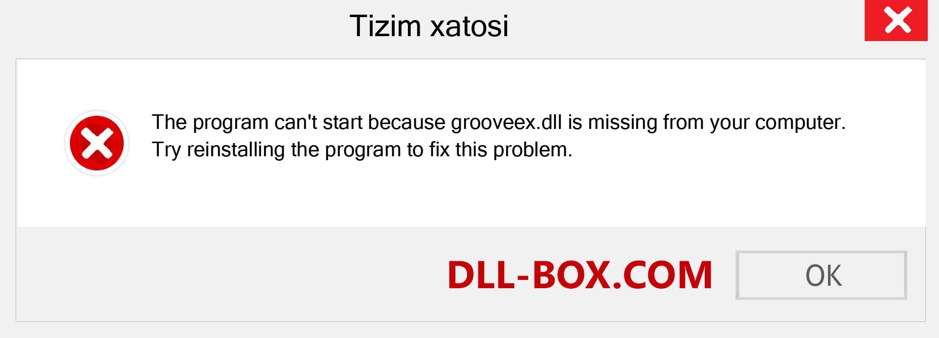 grooveex.dll fayli yo'qolganmi?. Windows 7, 8, 10 uchun yuklab olish - Windowsda grooveex dll etishmayotgan xatoni tuzating, rasmlar, rasmlar